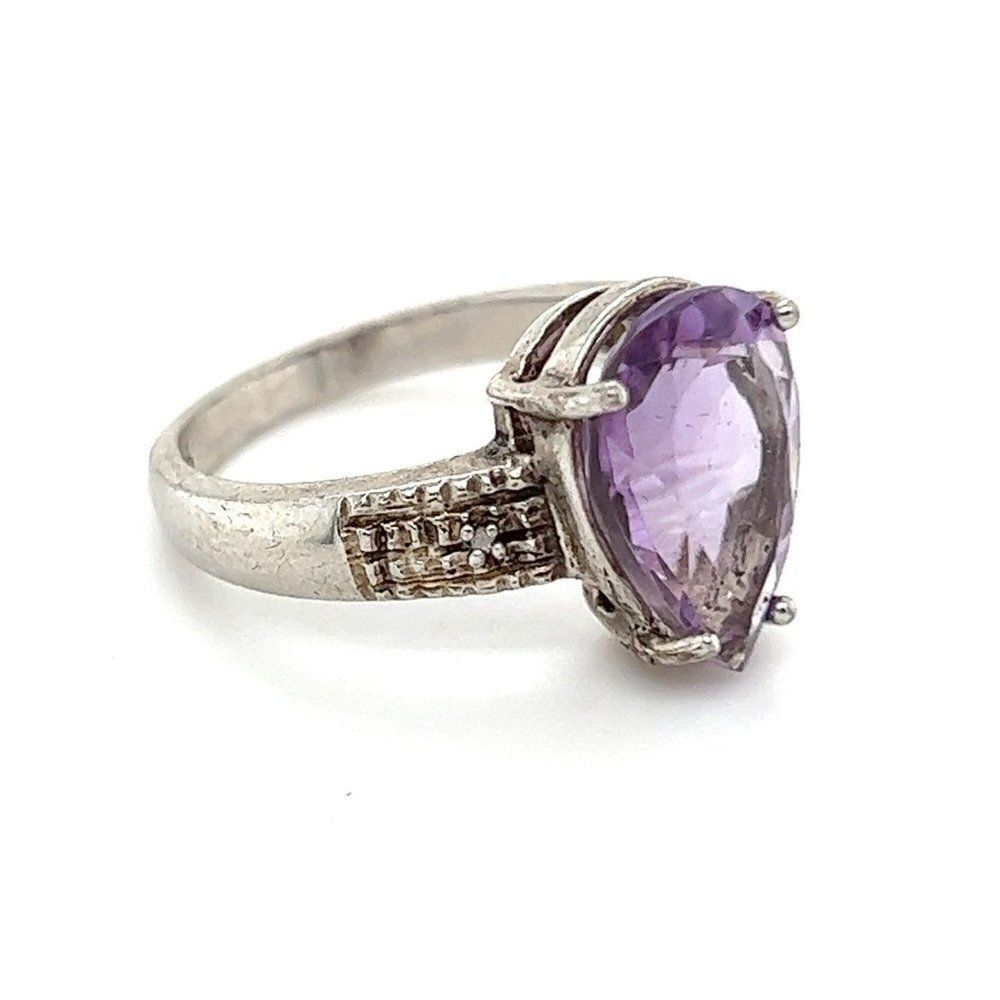 ‎Pear Amethyst Ring - Picture 3 of 6